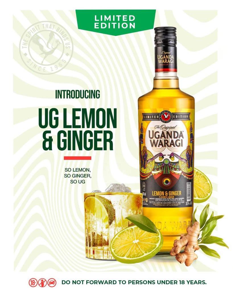 Uganda Waragi Limited Edition Lemon and Ginger 750ml (30 ABV) Afro
