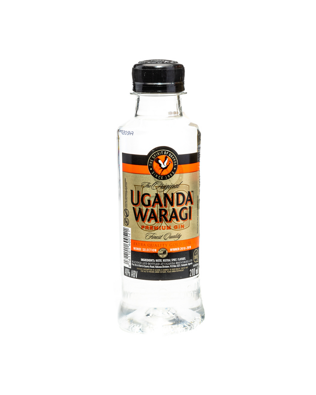 Uganda Waragi Gin Original (40% ABV) - 200ml